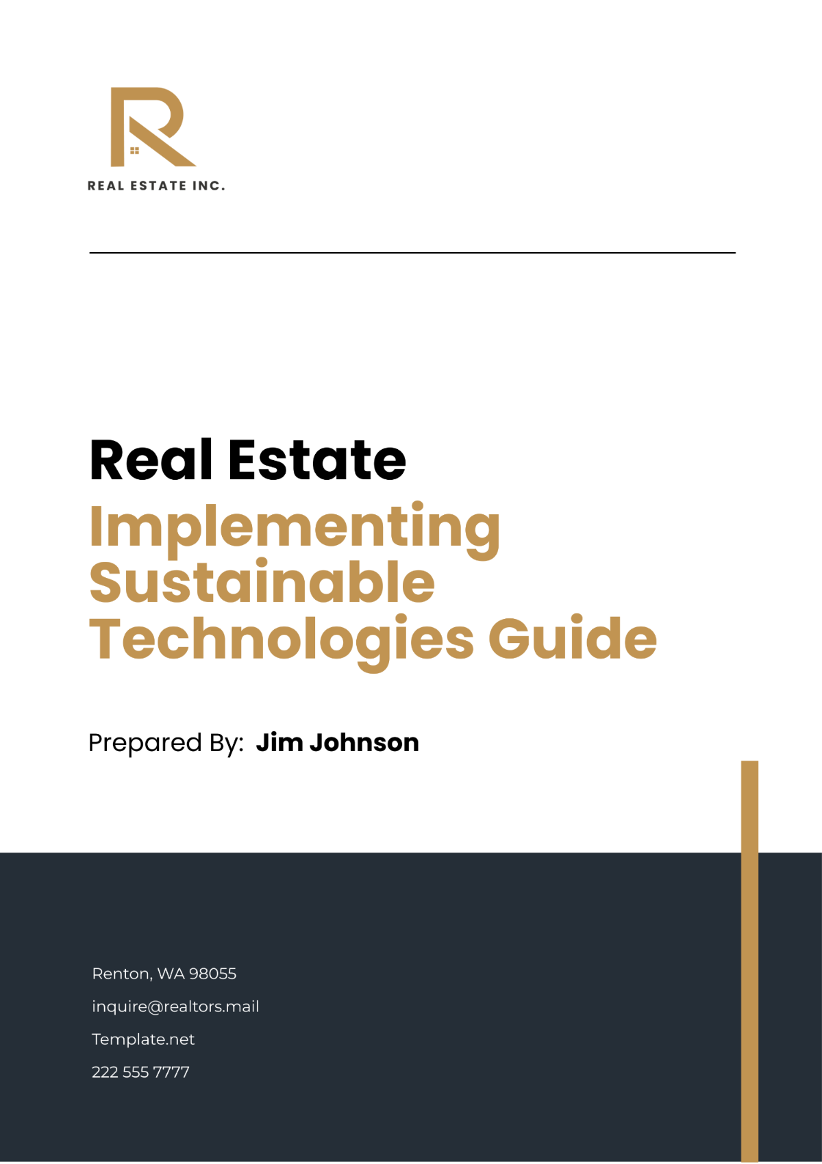 Real Estate Implementing Sustainable Technologies Guide Template - Edit Online & Download