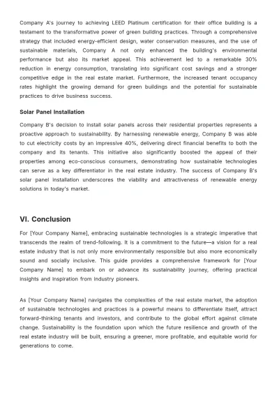 Free Real Estate Implementing Sustainable Technologies Guide Template to Edit Online