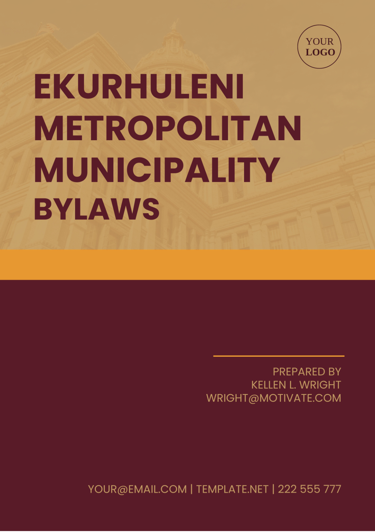 Ekurhuleni Metropolitan Municipality Bylaws Template