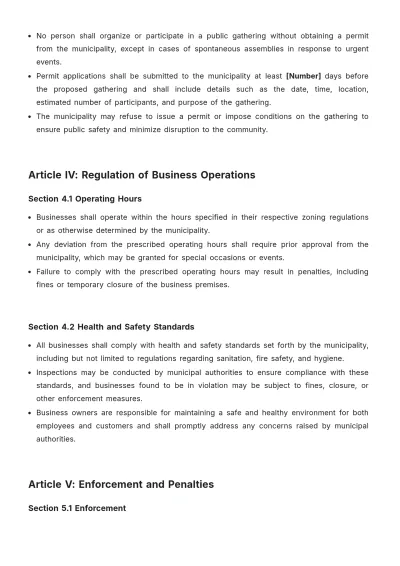 Free Ekurhuleni Metropolitan Municipality Bylaws Template to Edit Online