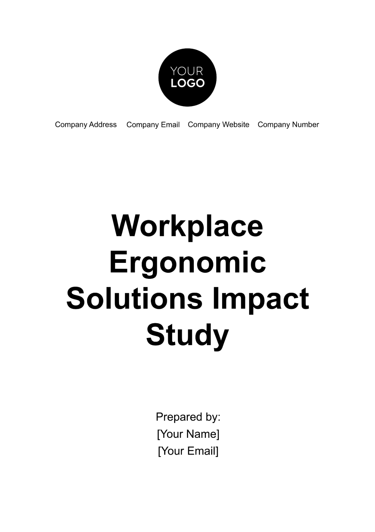 Free Workplace Ergonomic Solutions Impact Study Template