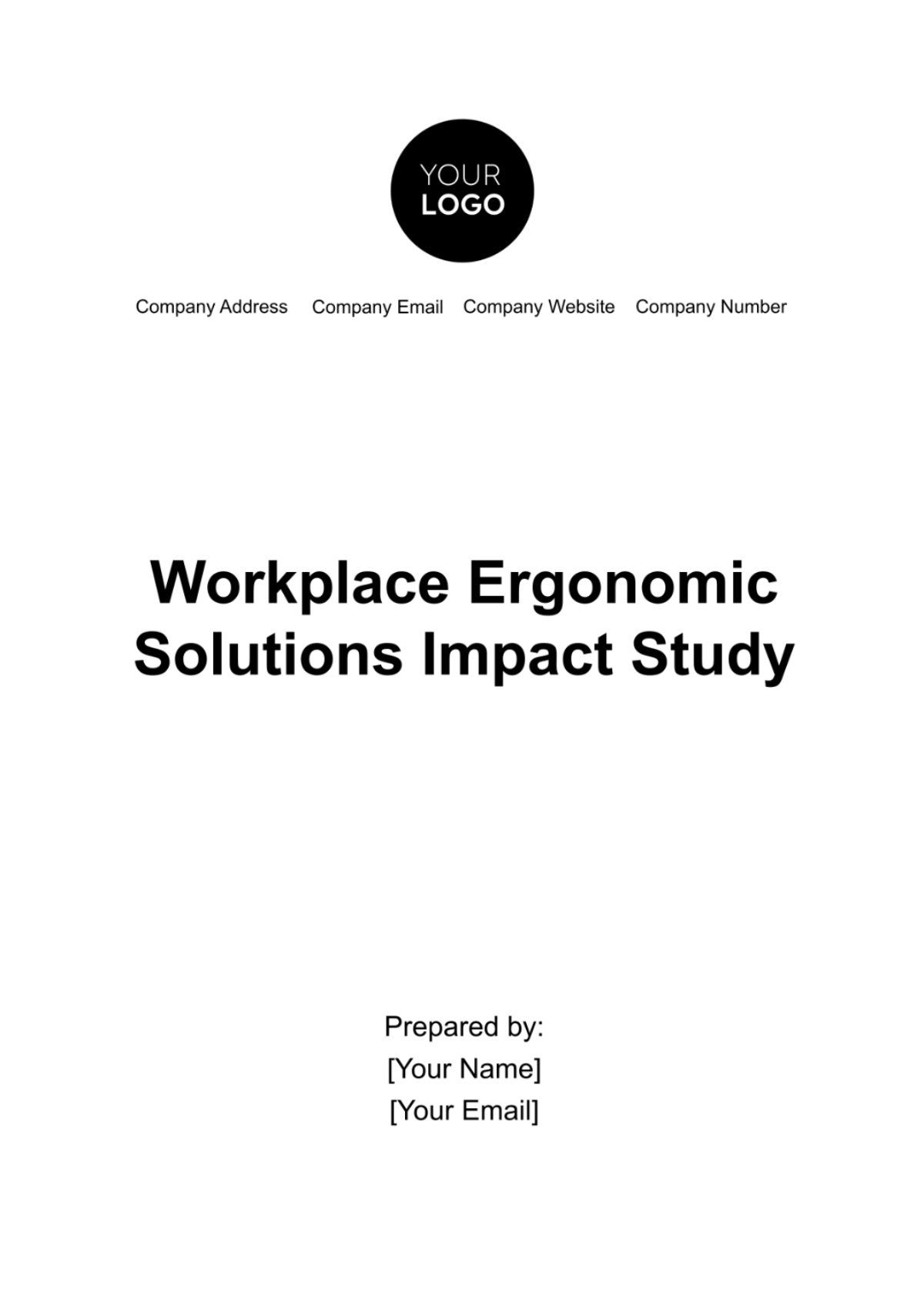 Workplace Ergonomic Solutions Impact Study Template