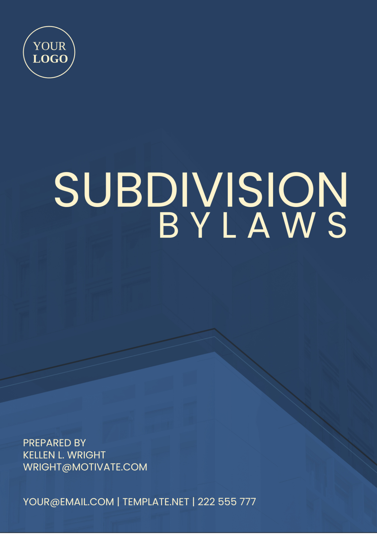 Subdivision Bylaws Template