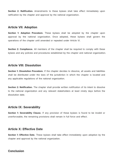 Free Fraternity Bylaws Template to Edit Online