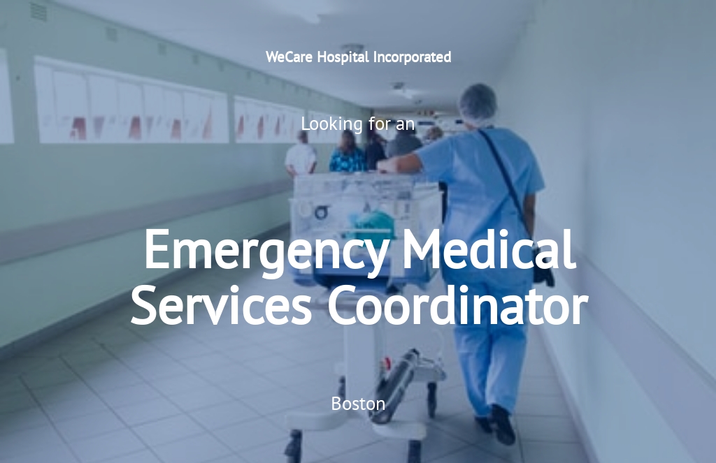 Emergency Medical Services Coordinator Job Description