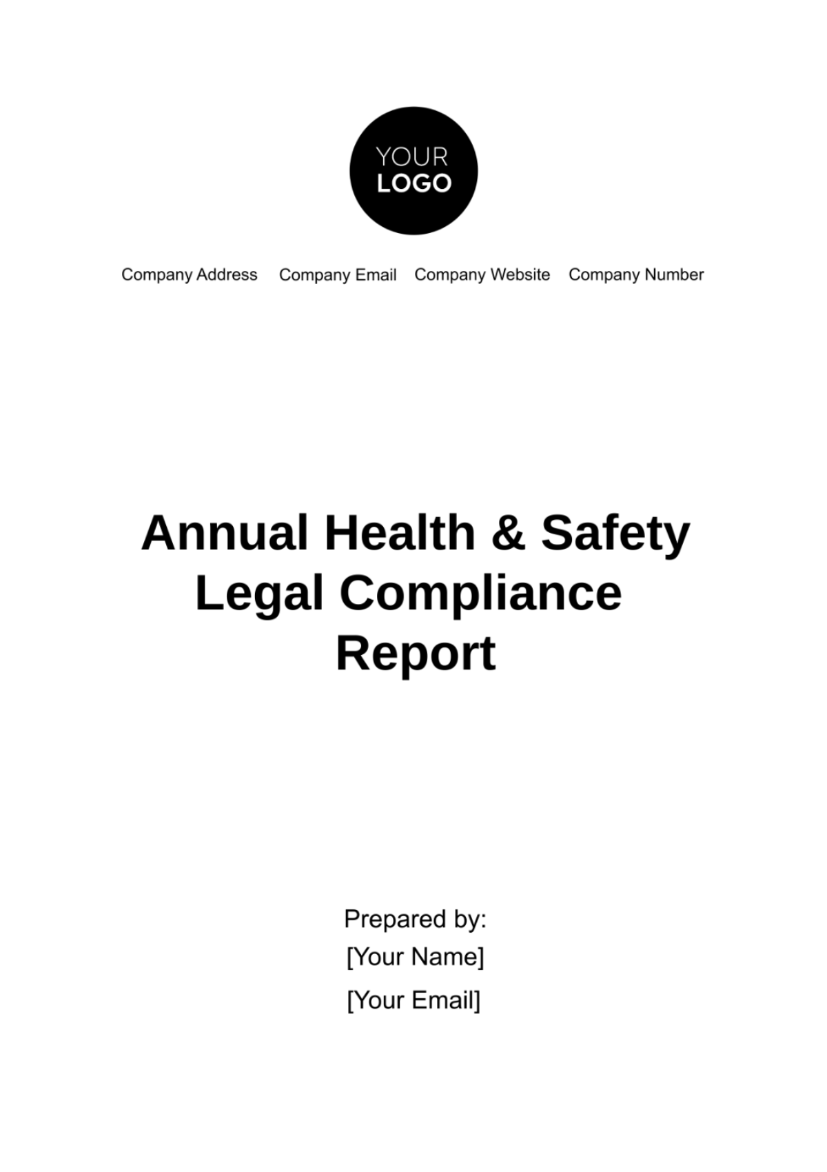 Annual Health & Safety Legal Compliance Report Template