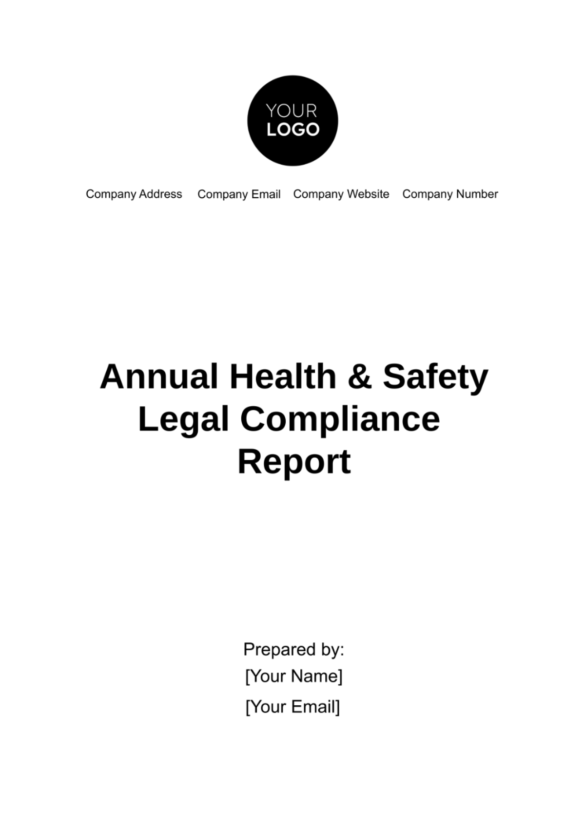 Annual Health & Safety Legal Compliance Report Template