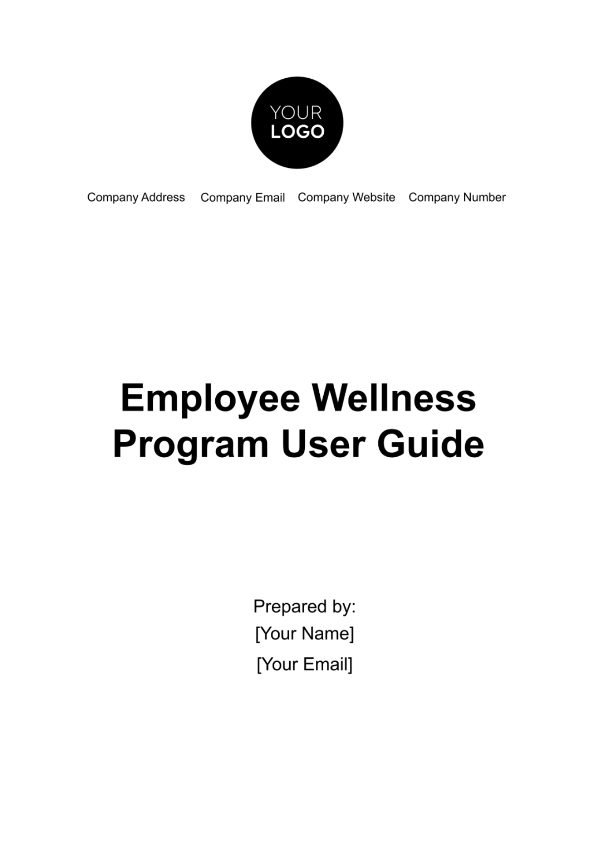 Employee Wellness Program User Guide Template