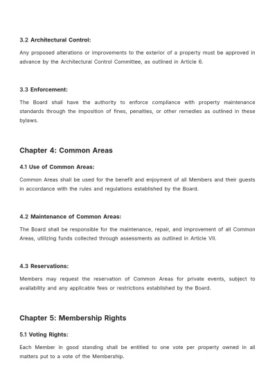 Free Texas Hoa Bylaws Template to Edit Online