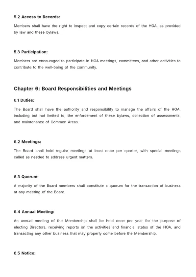 Free Texas Hoa Bylaws Template to Edit Online