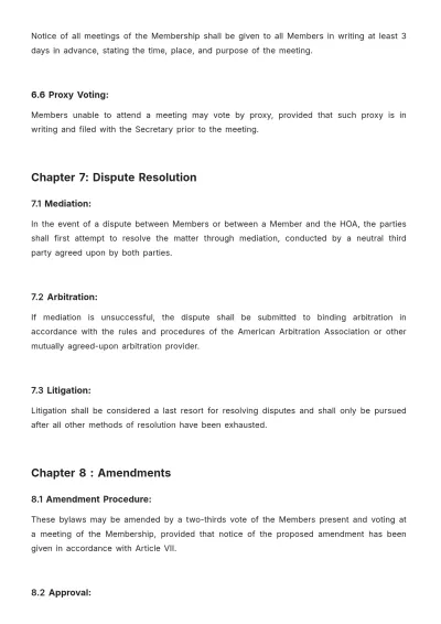 Free Texas Hoa Bylaws Template to Edit Online