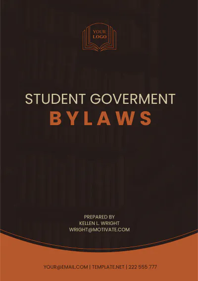 Free Student Government Bylaws Template to Edit Online