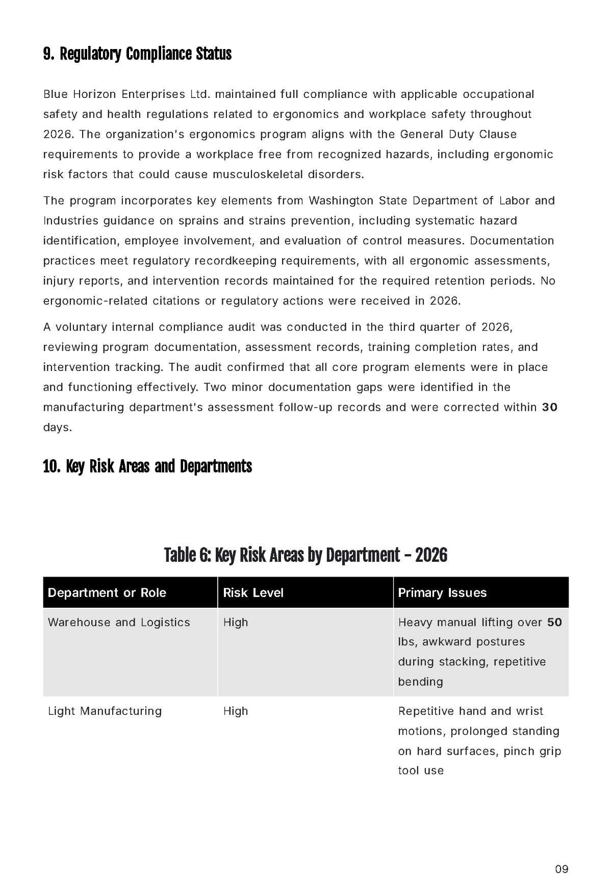 Free Annual Workplace Ergonomics Report Template to Edit Online