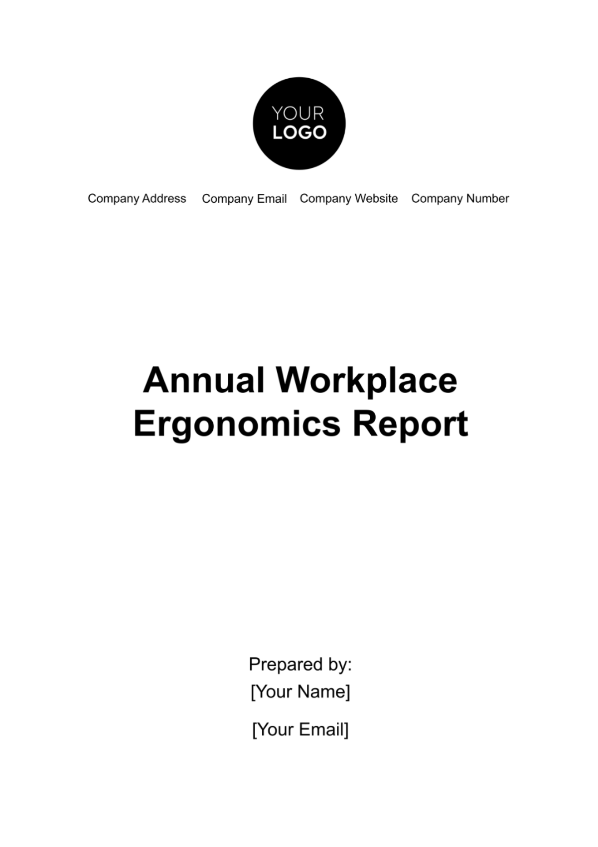 Annual Workplace Ergonomics Report Template - Edit Online & Download