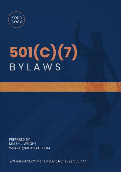 Free 501(C)(7) Bylaws Template to Edit Online