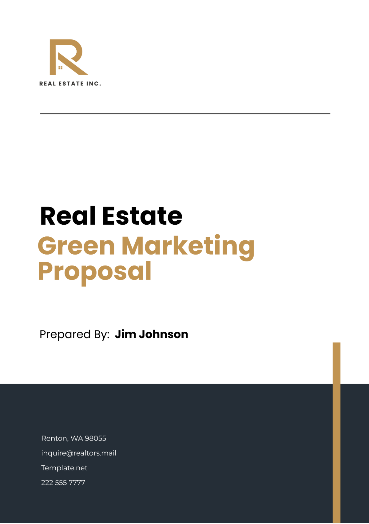 Free Real Estate Green Marketing Proposal Template