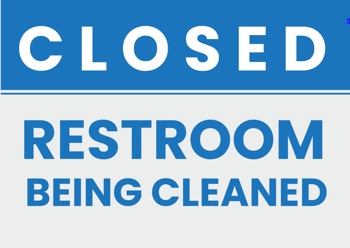 Free Restroom Cleaning Signage Template