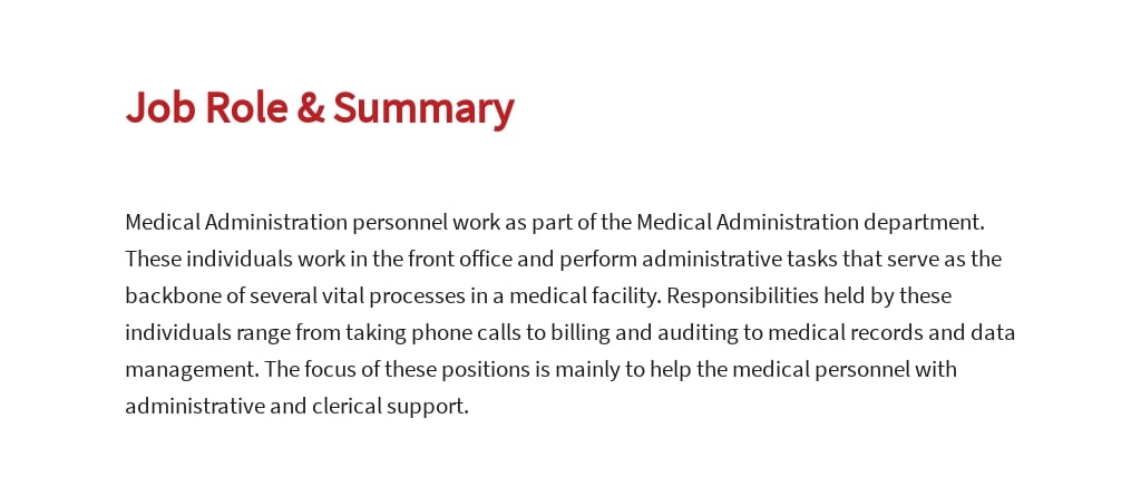 Free Medical Administration Job Ad and Description Template 2.jpe
