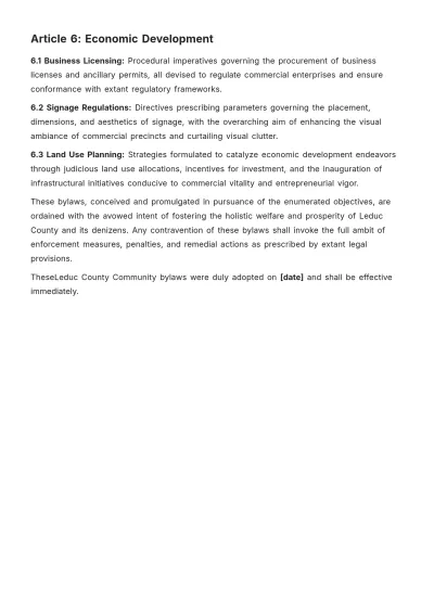 Free Leduc County Bylaws Template to Edit Online