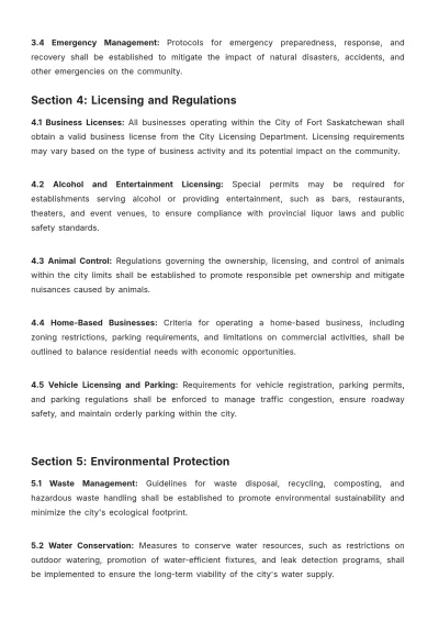 Free City Of Fort Saskatchewan Bylaws Template to Edit Online
