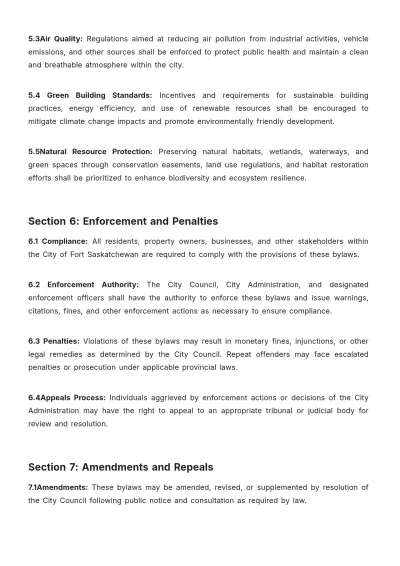 Free City Of Fort Saskatchewan Bylaws Template to Edit Online