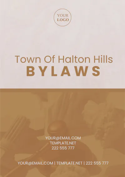 Free Town Of Halton Hills Bylaws Template to Edit Online