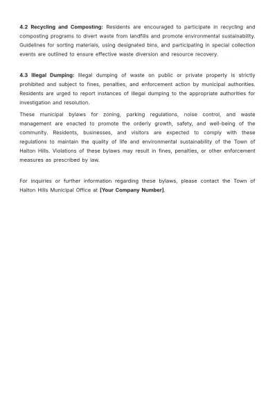 Free Town Of Halton Hills Bylaws Template to Edit Online