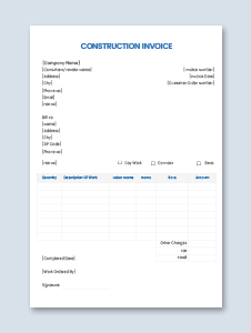 Free Invoice Templates [ Download, Editable Printable ] | Template.net