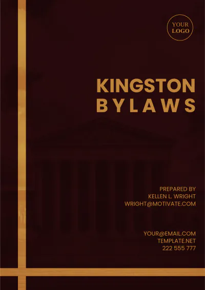Free Kingston Bylaws Template to Edit Online