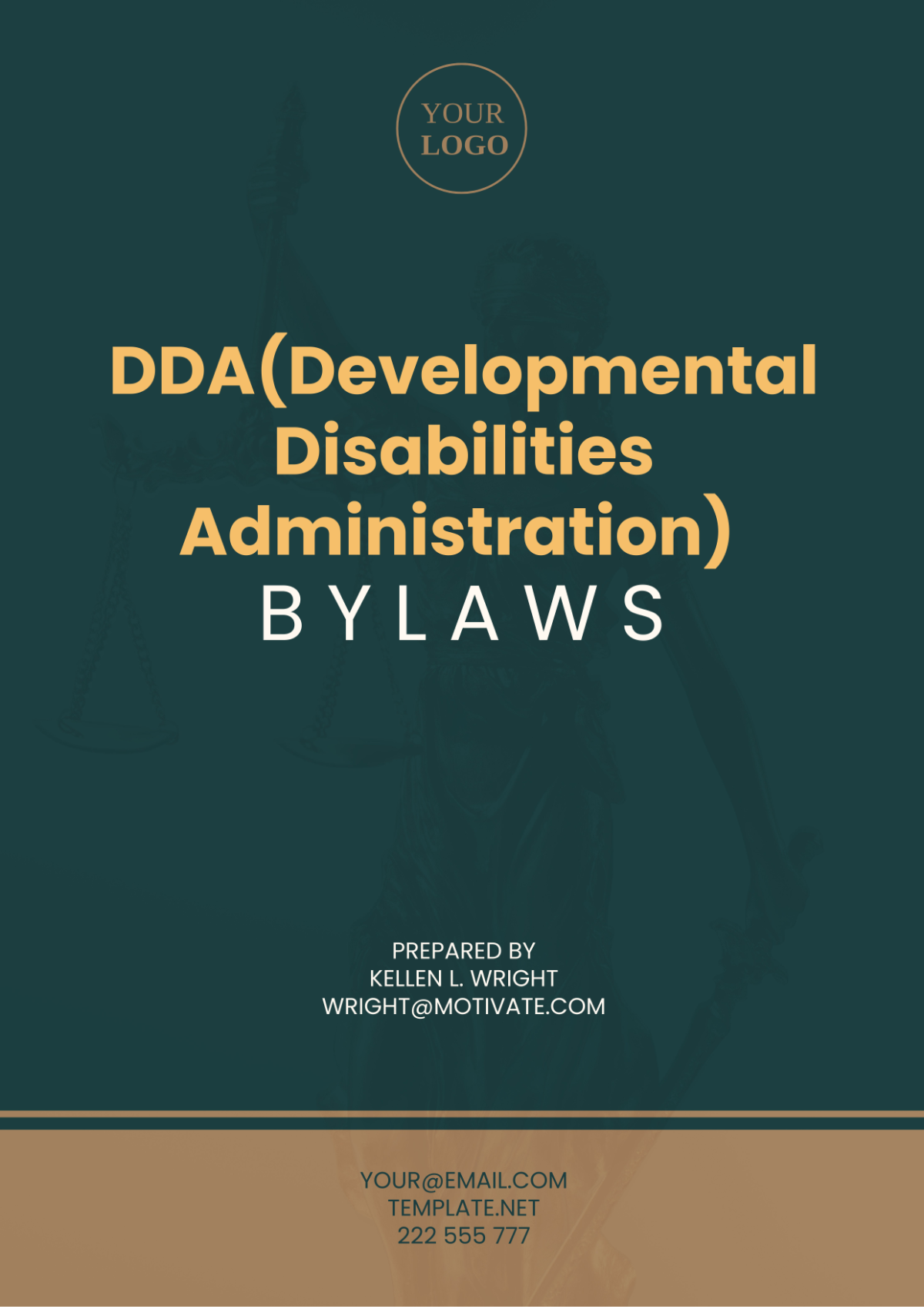 Dda(Developmental Disabilities Administration) Bylaws Template