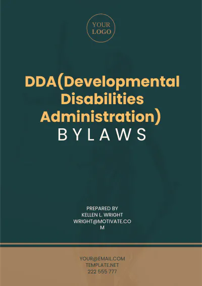 Free Dda(Developmental Disabilities Administration) Bylaws Template to Edit Online