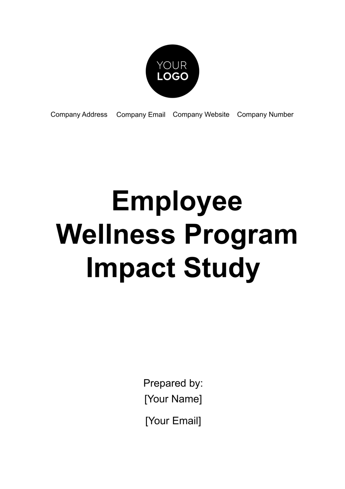 Free Employee Wellness Program Impact Study Template