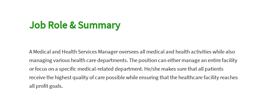 Free Medical and Health Services Manager Job Description Template 2.jpe