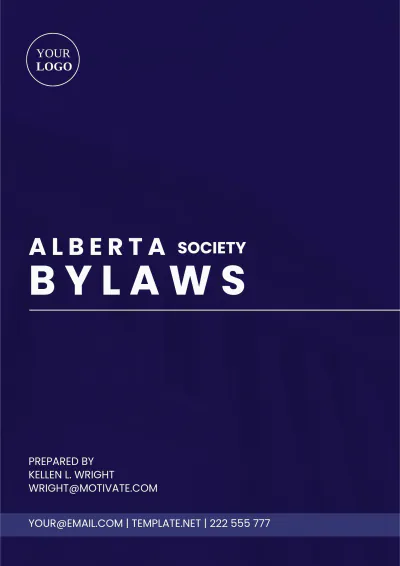 Free Alberta Society Bylaws Template to Edit Online
