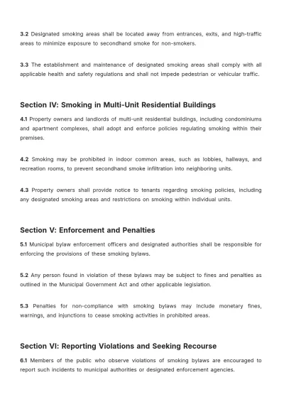 Free Alberta Smoking Bylaws Template to Edit Online