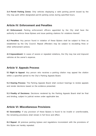 Free Vancouver Bylaws Template to Edit Online