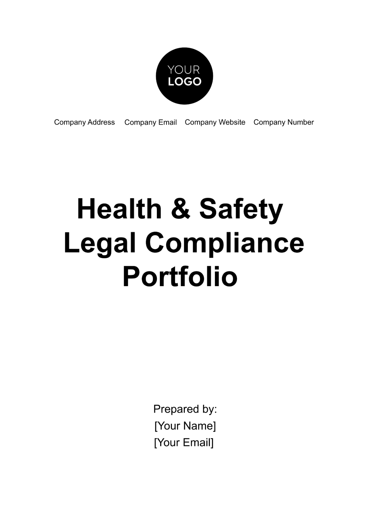 Health & Safety Legal Compliance Portfolio Template