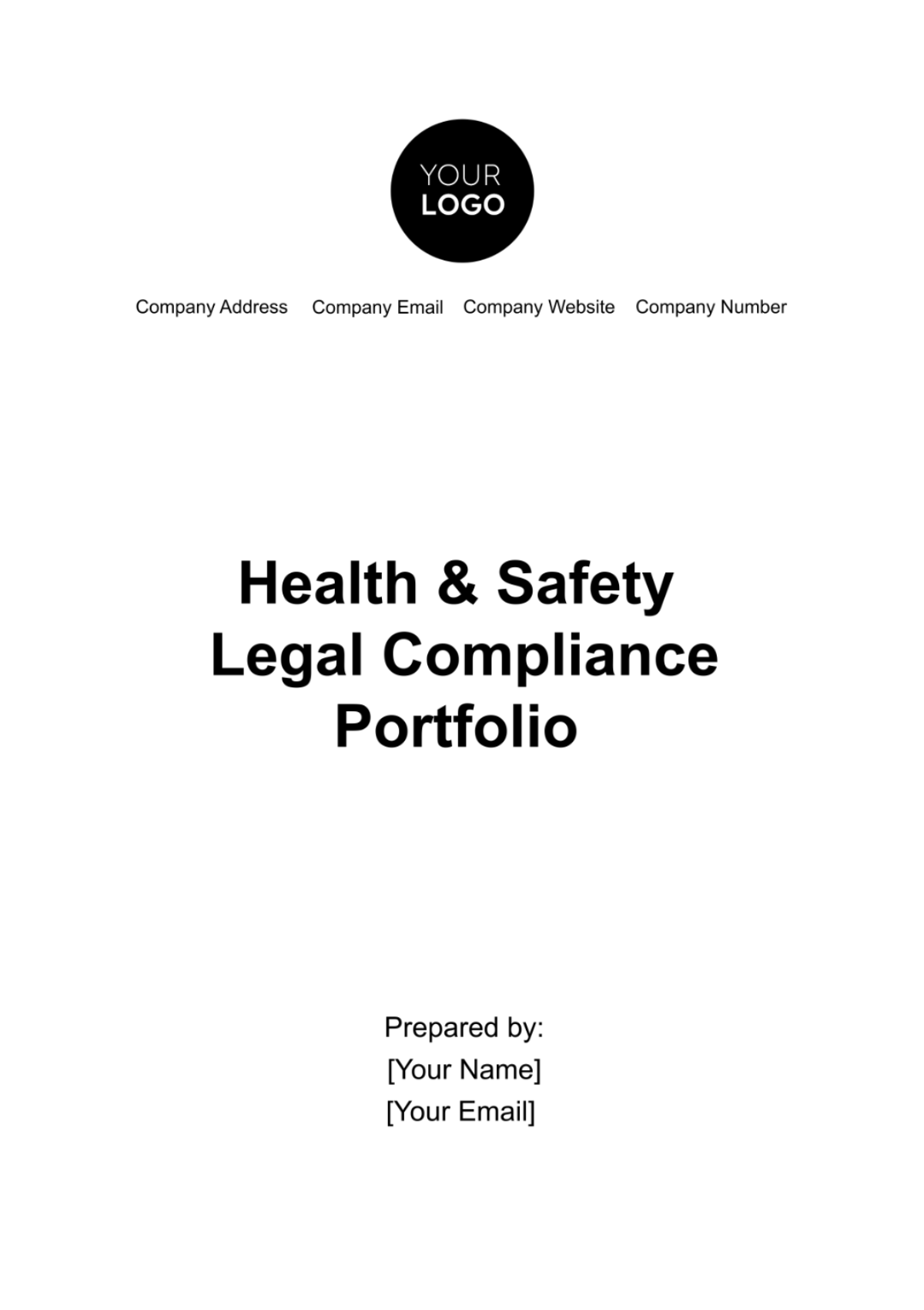 Health & Safety Legal Compliance Portfolio Template