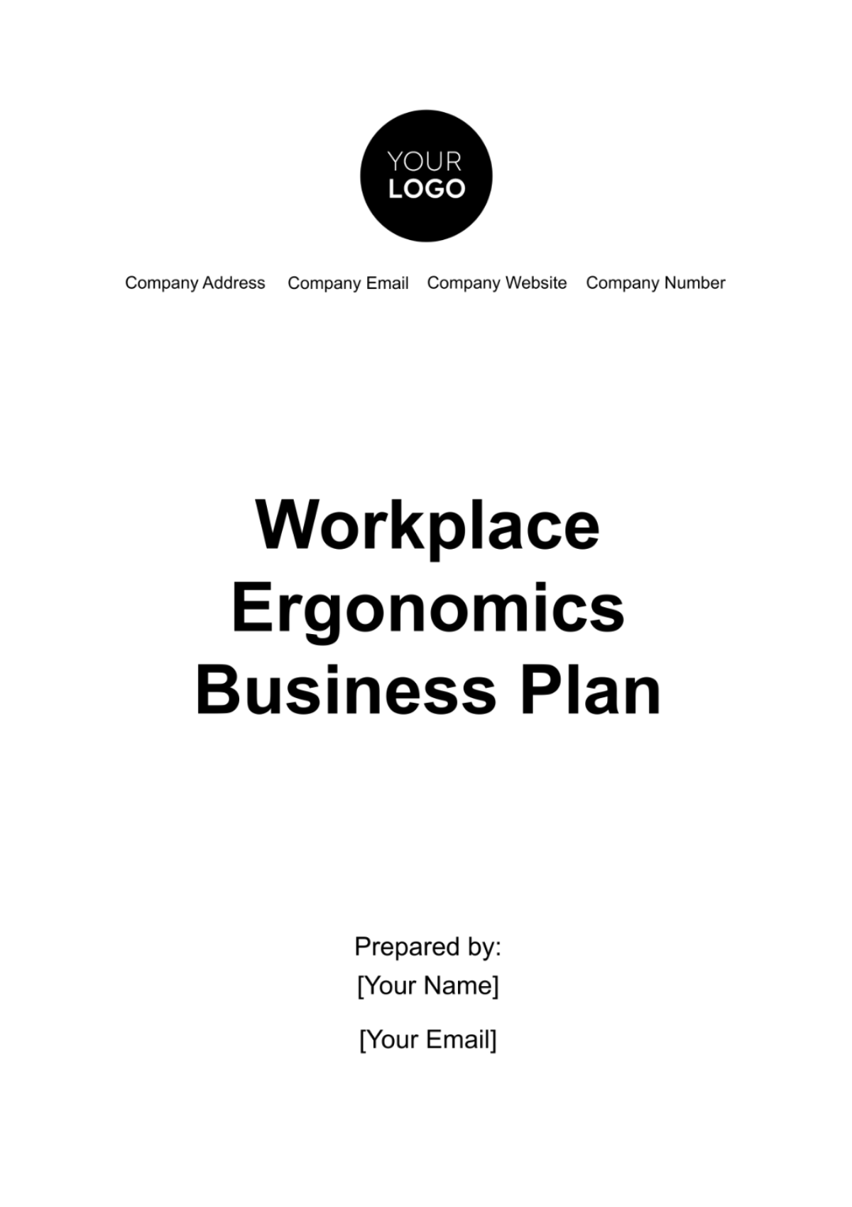 Free Workplace Ergonomics Business Plan Template