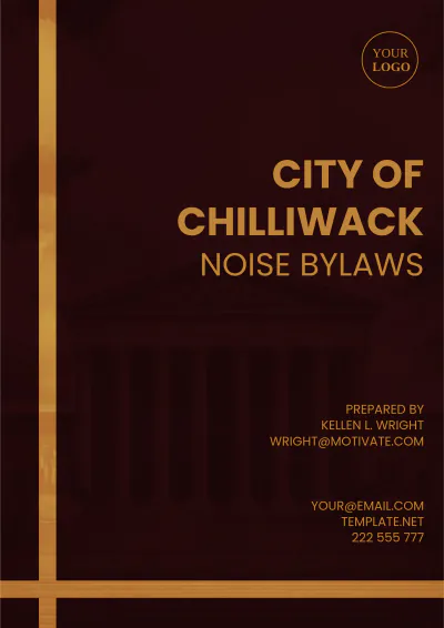 Free City Of Chilliwack Noise Bylaws Template to Edit Online