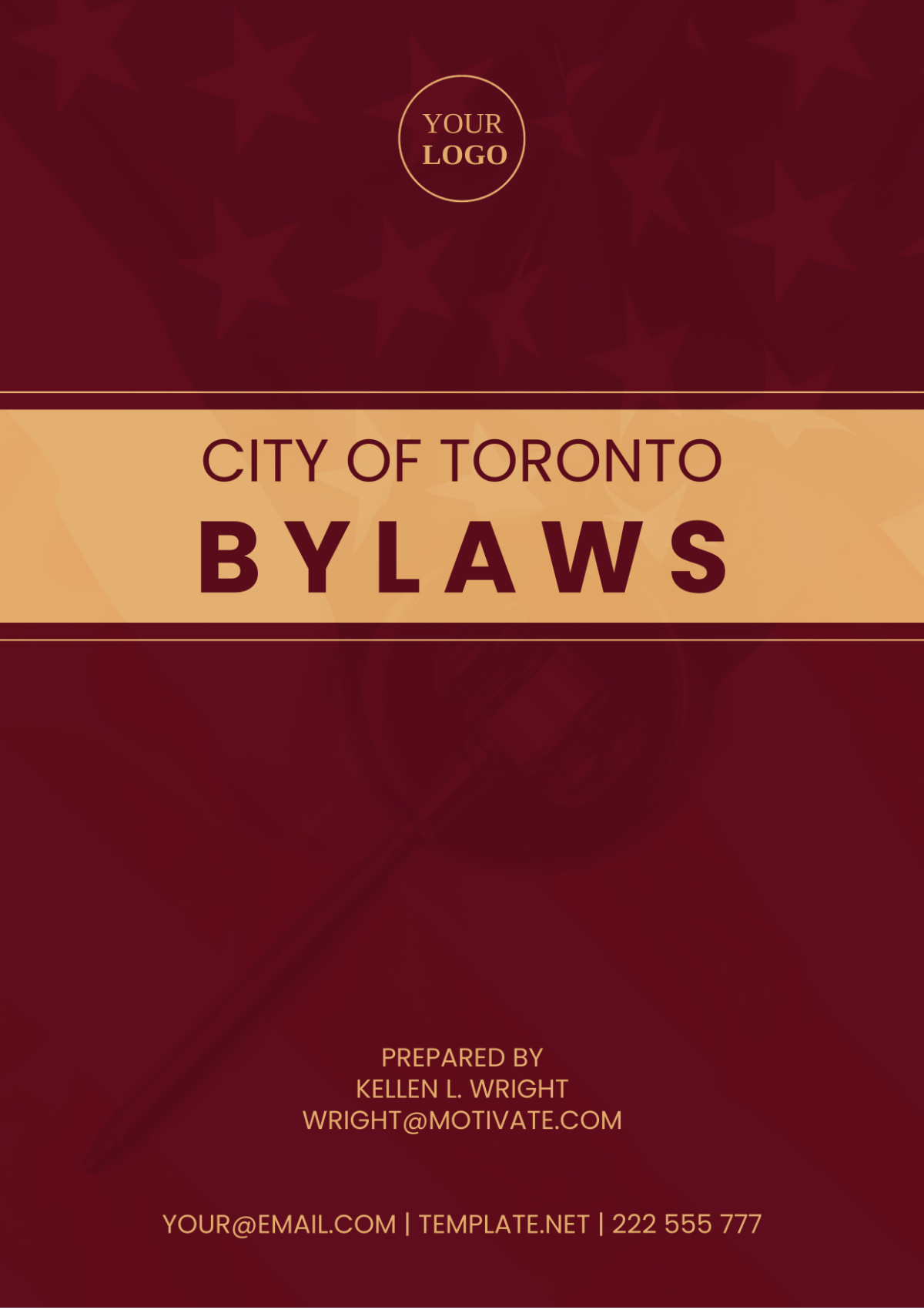 City Of Toronto Bylaws Template