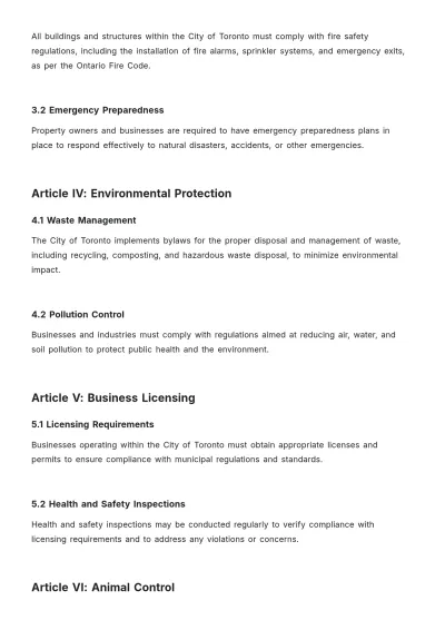 Free City Of Toronto Bylaws Template to Edit Online