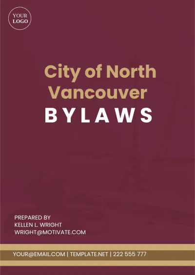 Free City Of North Vancouver Bylaws Template to Edit Online