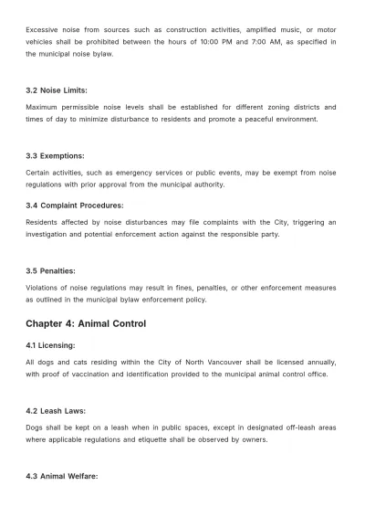 Free City Of North Vancouver Bylaws Template to Edit Online