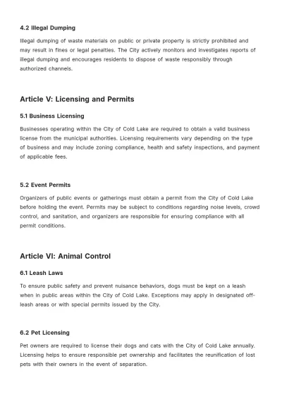 Free City Of Cold Lake Bylaws Template to Edit Online
