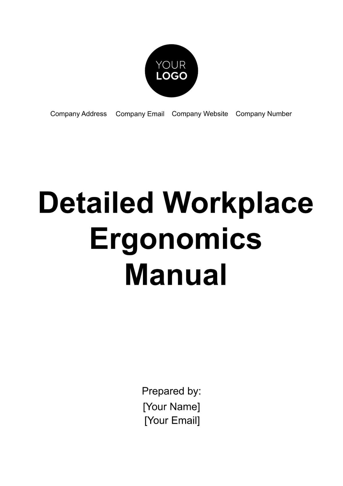 Free Detailed Workplace Ergonomics Manual Template