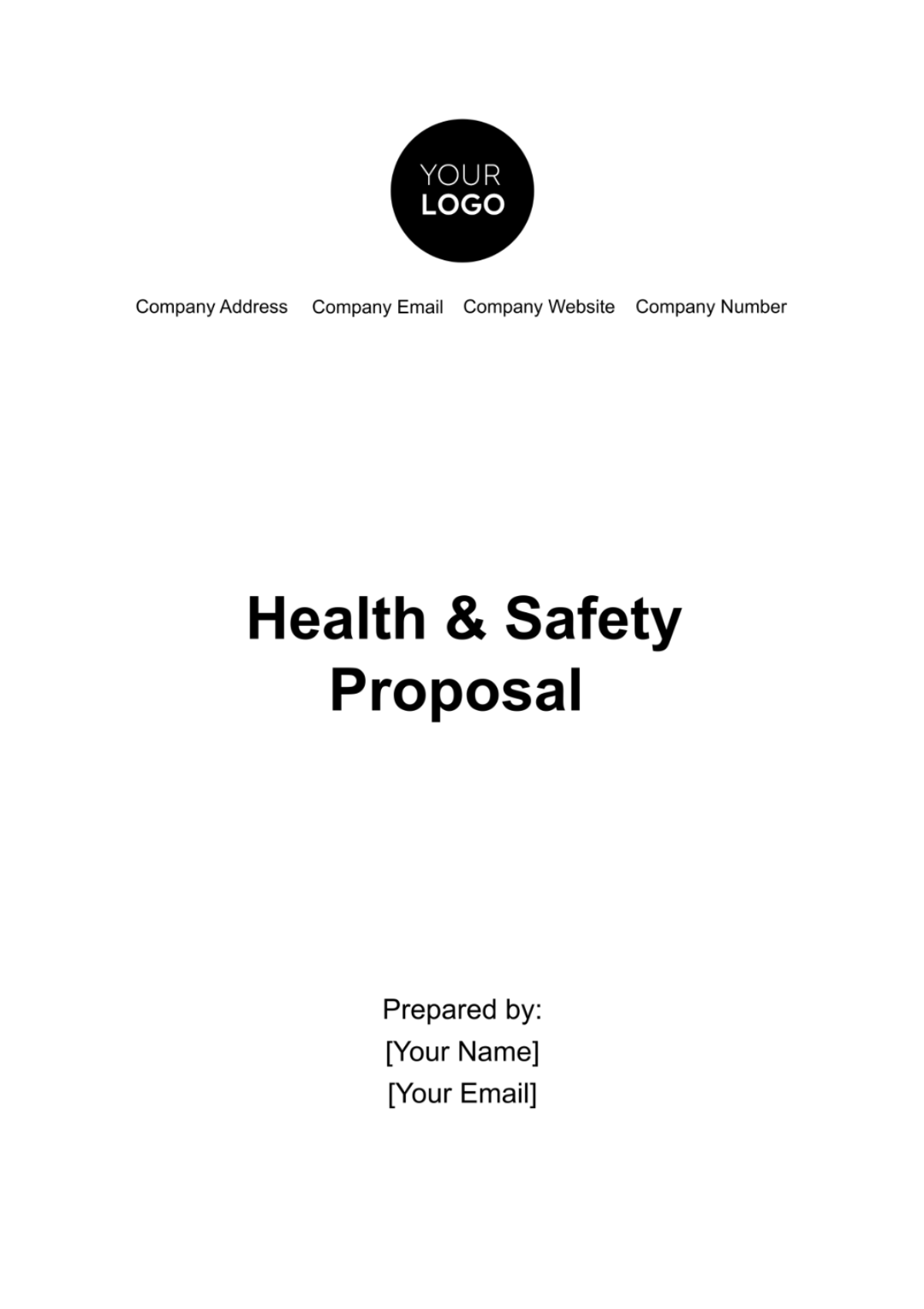 Health & Safety Proposal Template