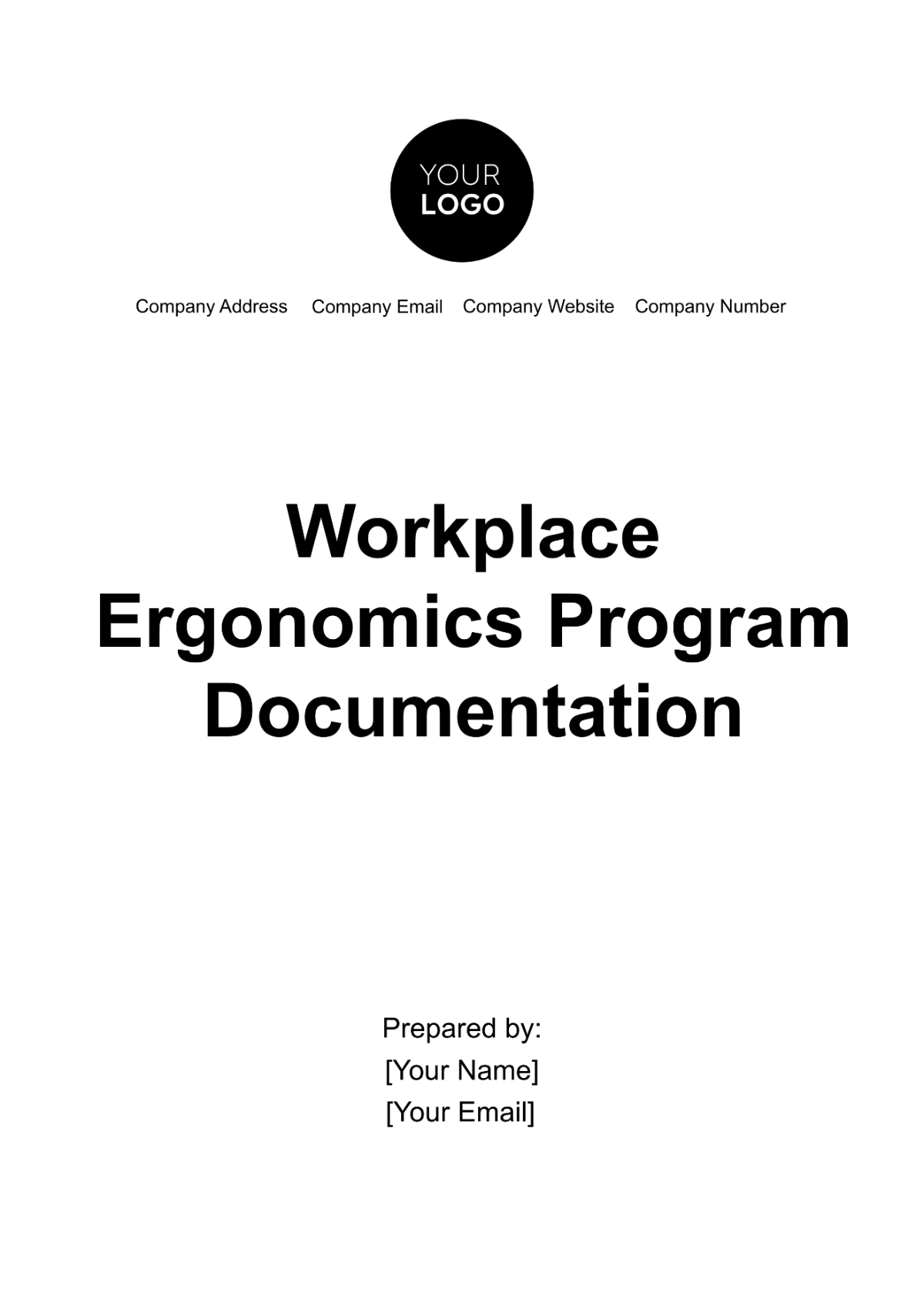 Free Workplace Ergonomics Program Documentation Template