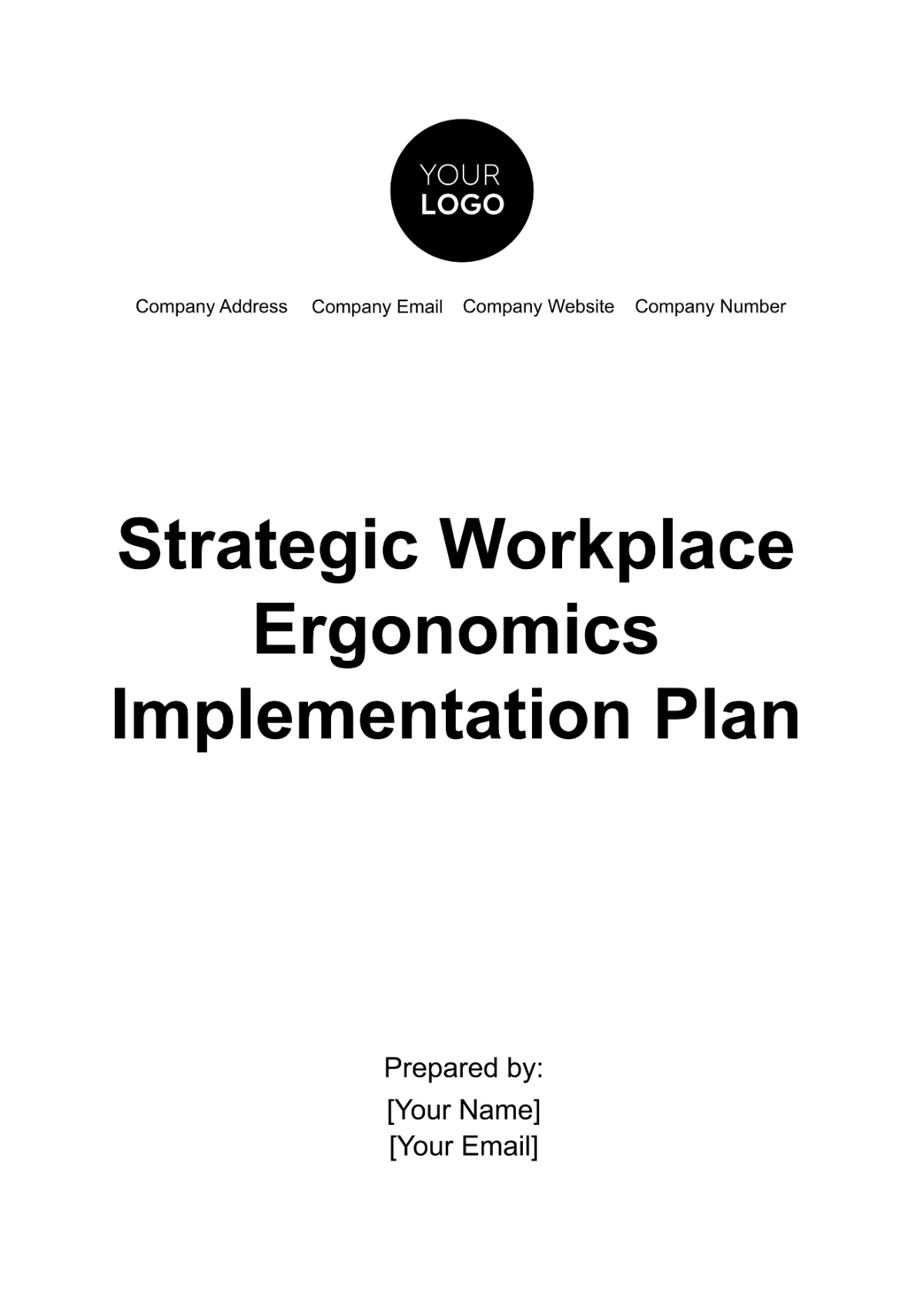 Strategic Workplace Ergonomics Implementation Plan Template
