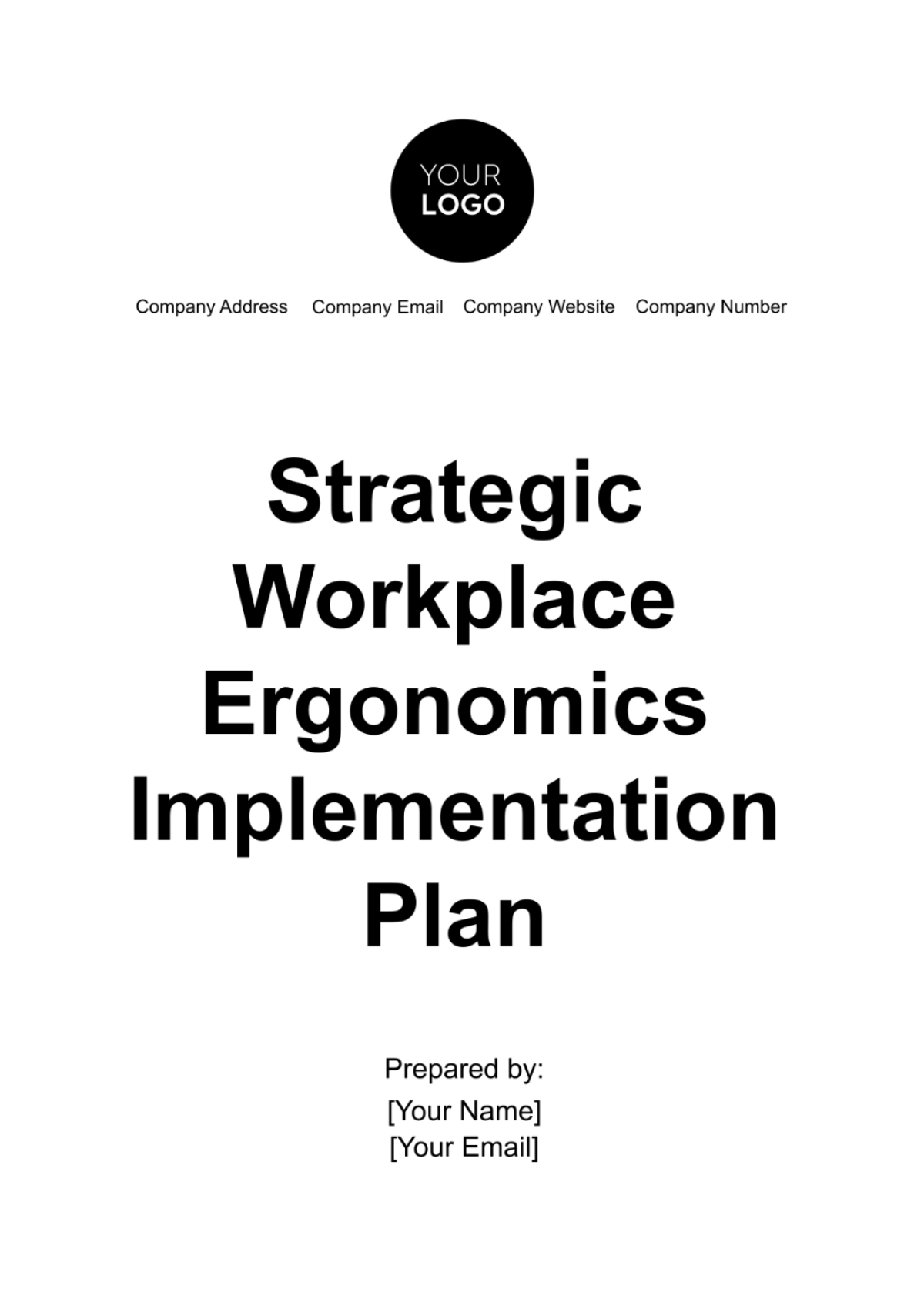 Free Strategic Workplace Ergonomics Implementation Plan Template